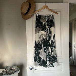 Flowy Leaf Printed Pants